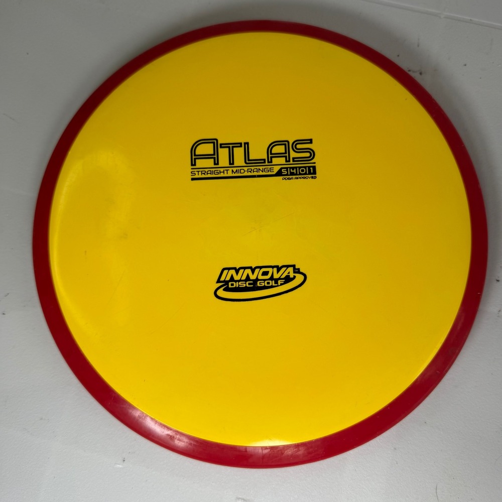 Innova Atlas Straight Mid Range Disc Golf Disc Yellow Red 169g‎